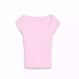 Light Pink Off-Shoulder Top